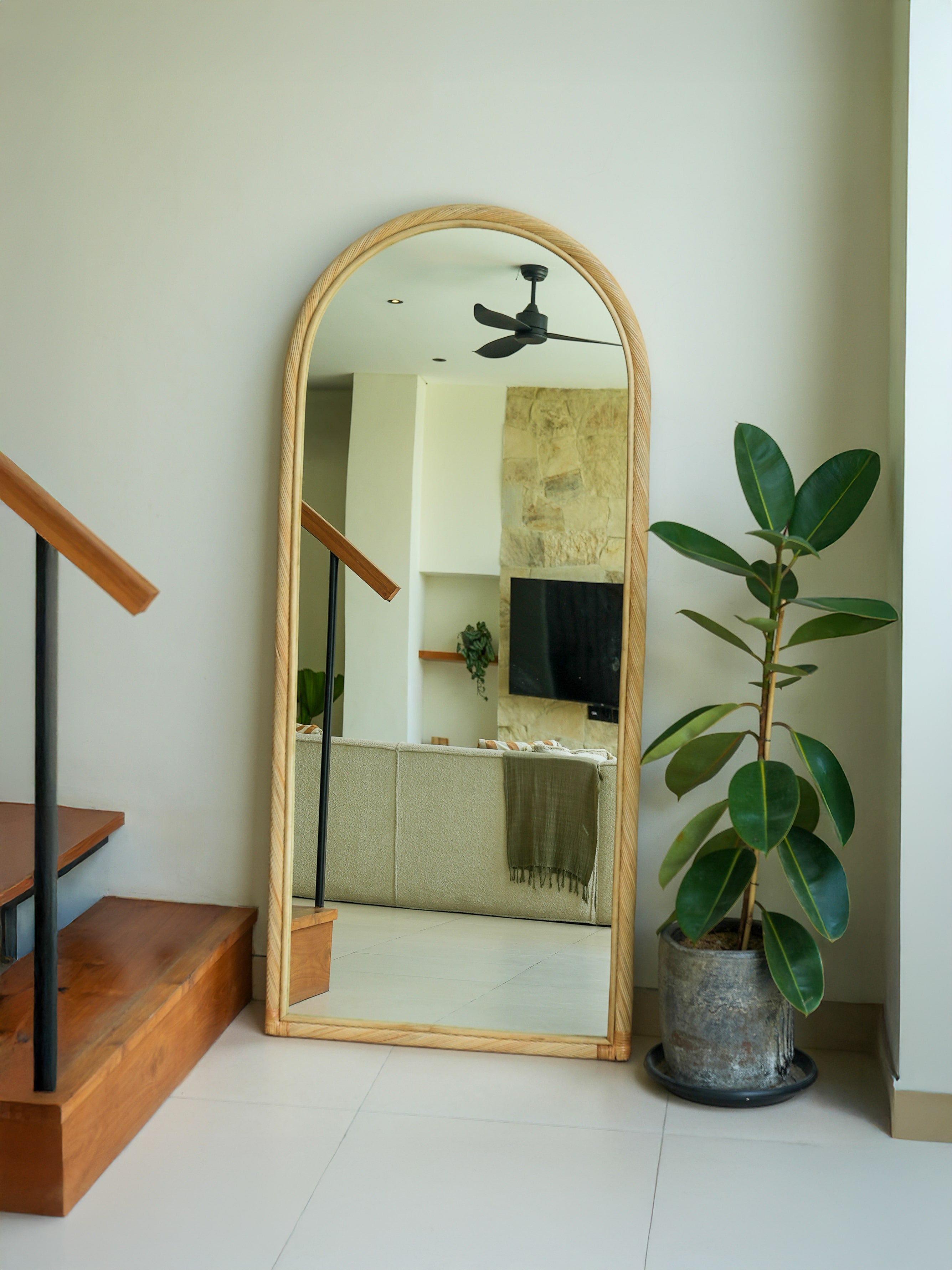 Citra Rattan Full Length Mirror