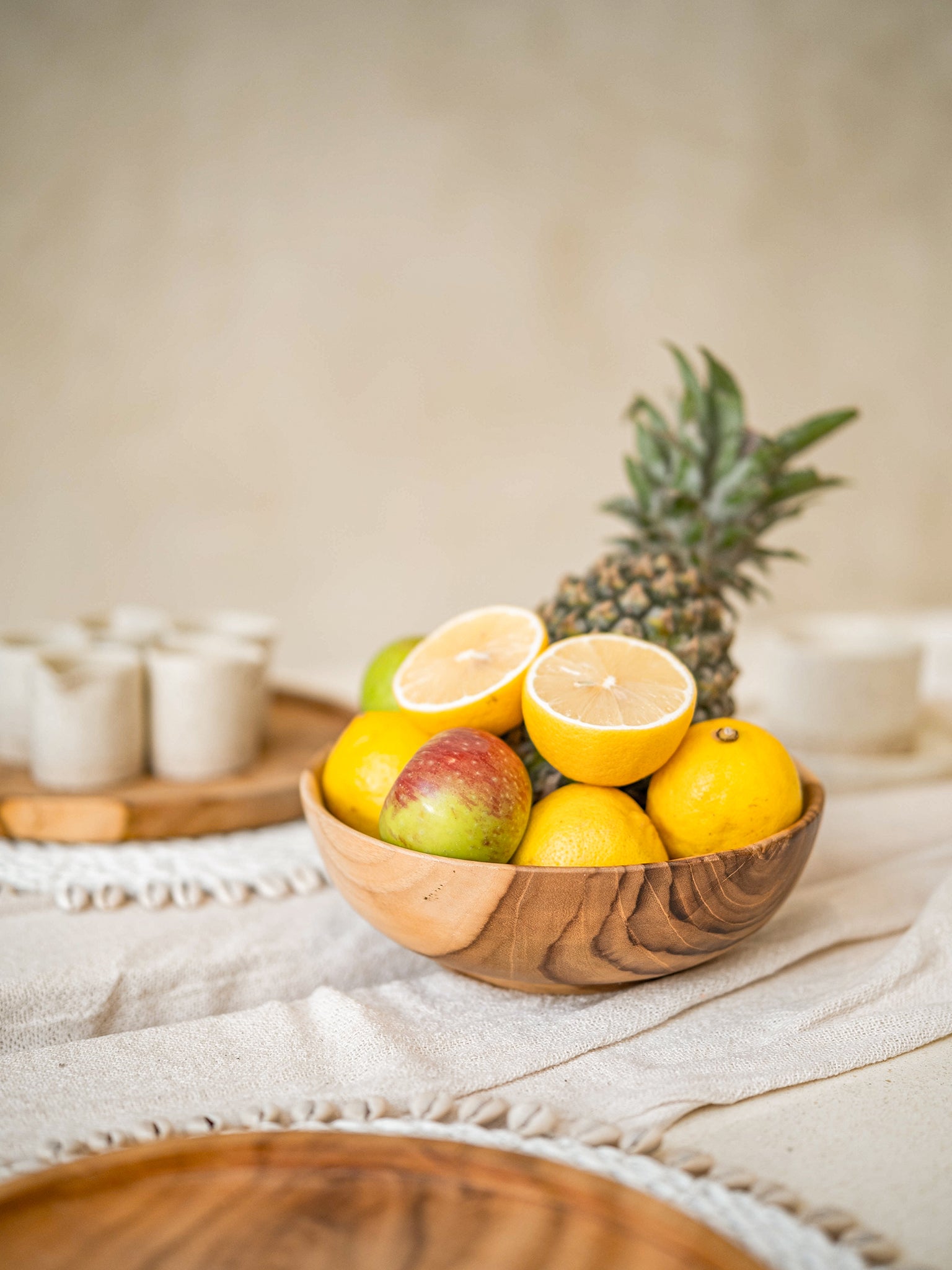 Waktu Wooden Fruit Bowl - The Bali Concept